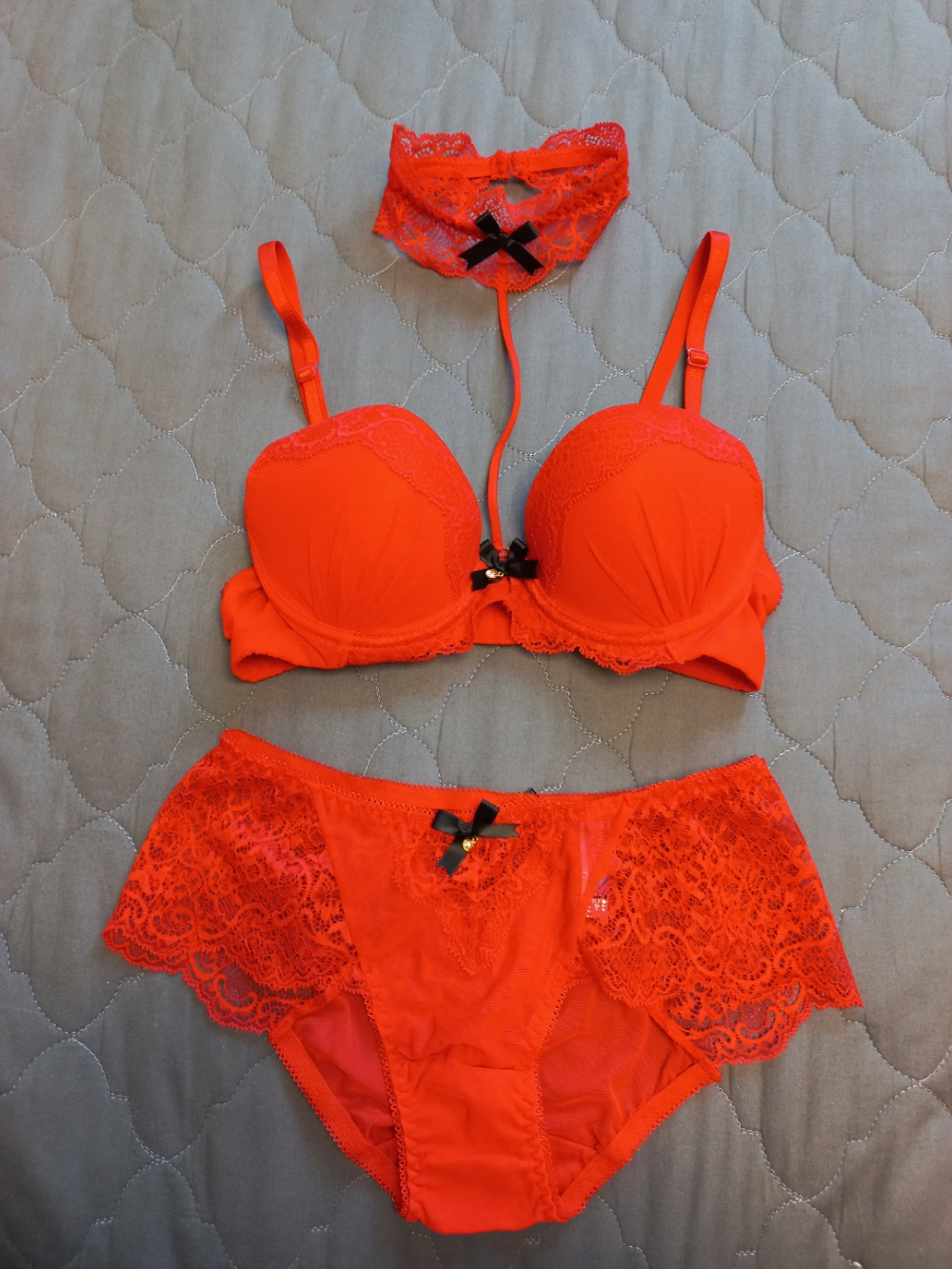 수영복/속옷 오렌지 색상 이미지-S1L1